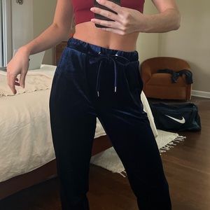 Zara Blue Velvet Pants